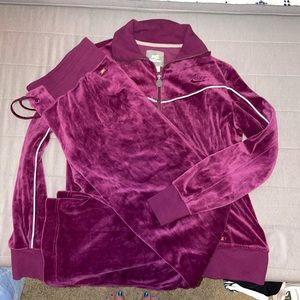 Vintage Nike Velour two piece track suit